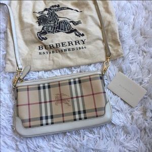 Authentic Burberry Haymarket Check Crossbody Bag